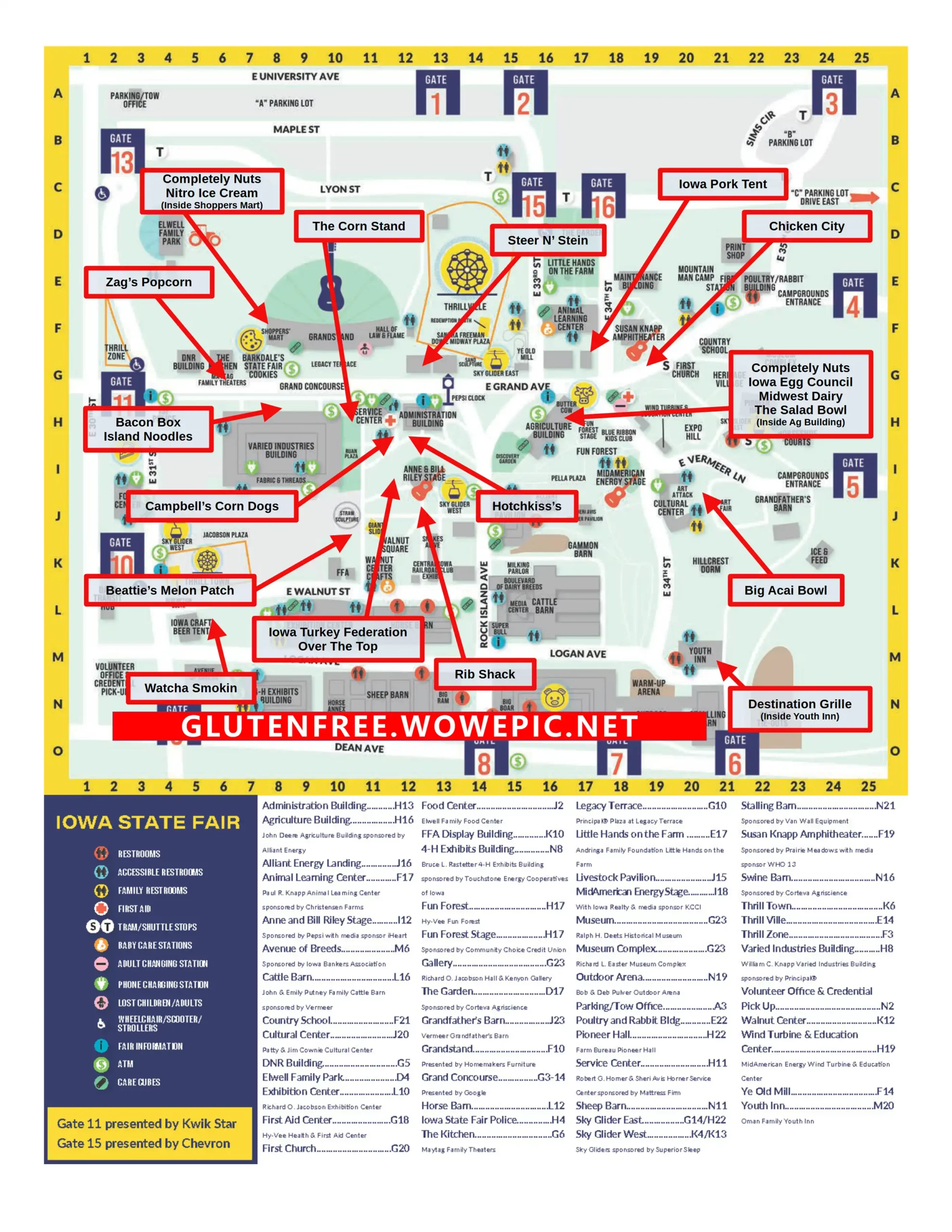 Iowa State Fair Gluten Friendly Map - Gluten Free